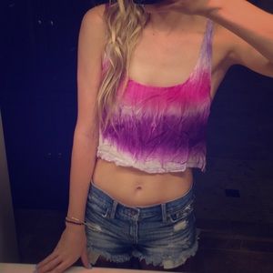 Tie Dye crossed back Crop